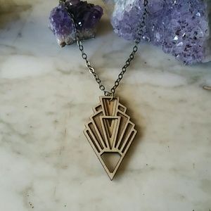 NWOT Fool's Gold Art Deco F. Scott Necklace